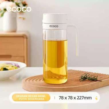 ECOCO Oil Pouring Kettle - Panci Minyak Kaca Dapur Rumah Tangga Non-minyak Gantung Wadah Minyak Kapa