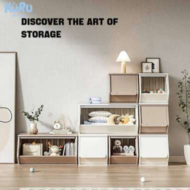 Kuru F03 Kids Modern Storage Box | Rak Penyimpanan Anak Multifungsi kecil beige
