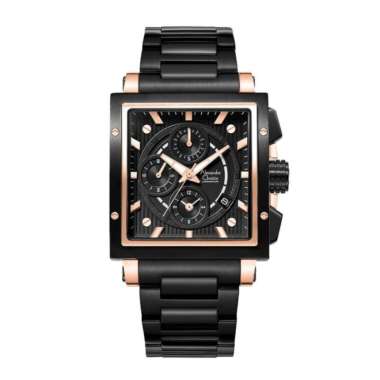 Jam Tangan Alexandre Christie AC6182 Sports Stainless Steel Black Rosegold