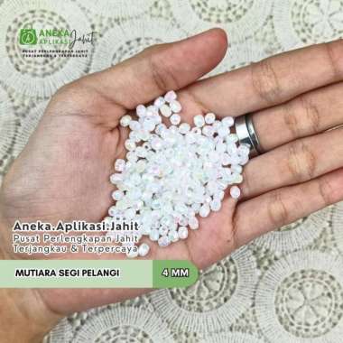 5 GRAM MANIK MUTIARA SEGI 4 MM PELANGI