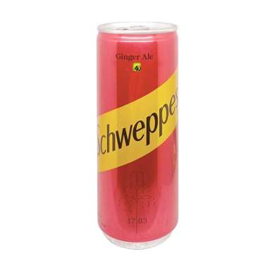 SCHWEPPES - Minuman Ringan Soda - 250 ml KALENG GINGER ALE