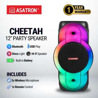 Asatron Cheetah 12 Inch Bluetooth Party Speaker