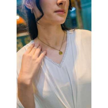 Urban Exchange Saira Kaftan White - Gamis Kaftan Putih Lengan 3/4 M White