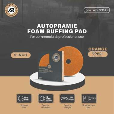 Busa Poles Mobil 5 inch - Autopramie Thin Pad Foam ORANGE 85 PPI