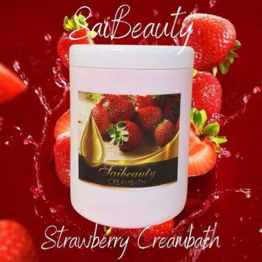 ** Saibeauty Creambath Salon 1kg Pot / Creambath Saibeauty Aroma Wangi STRAWBERRY