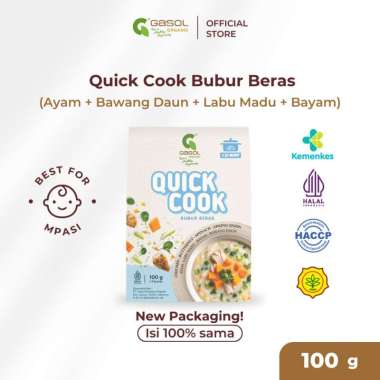 GASOL Quick Cook | Bubur Beras Organik MPASI 100g CHICKEN PUMPKIN