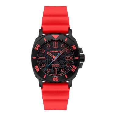 Jam Tangan Pria Spinnaker Hull SP-5147-04 Automatic SpongeBob SquarePants Red Mr. Krabs Limited Edit