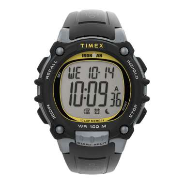 Jam Tangan Pria Timex Ironman TW5M64600 Men Digital Dial Black Resin Strap Hitam