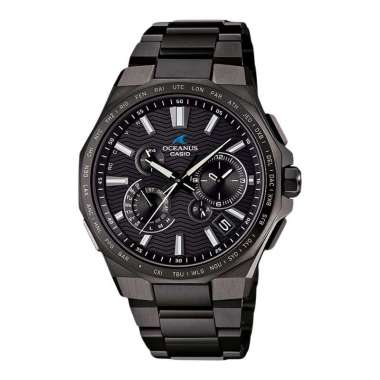 Jam Tangan Pria Casio Oceanus OCW-T6000B-1AJF Classic Line Men Black Dial Black Titanium Strap (JDM)