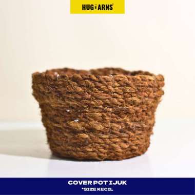 HUGeARNS - Cover Pot Ijuk Mini Anyaman Ramah Lingkungan Pot Anyaman / Cover Pot Anyaman Pot / Cover