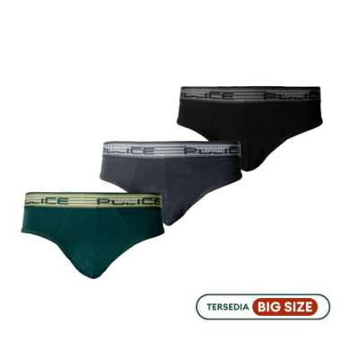 POLICE Celana Dalam Cotton Spandex Premium Pria - Tersedia Big Size 2XL
