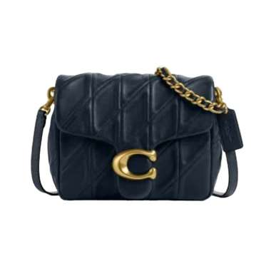 Coach Tabby 17 Time Square Quilted Washed Leather Bag Dark Navy Blue