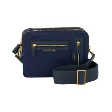 Anya Hindmarch Triple Zip Crossbody Bag Marine Blue