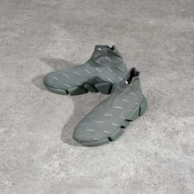 Sepatu BALENCIAGA SPEED TRAINER ALL OVER WHITE KHAKI GREEN SNEAKER 100% ORIGINAL 42