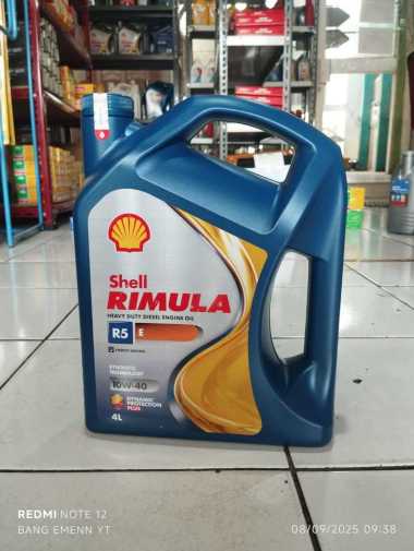 Oli Mesin Mobil Diesel SHELL RIMULA R5 E Galon 4 Liter Original