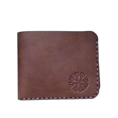 Dryroots Inc Leather Bifold Wallet Vegtan Dompet Pria Kulit Nabati Natural CH Brown