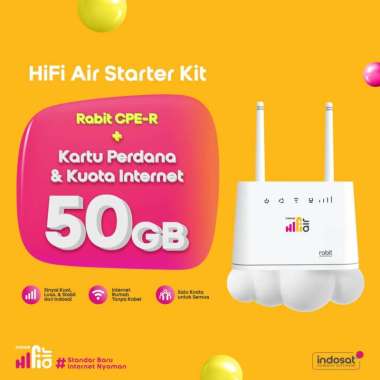 Indosat HiFi Air Rabit Wifi Modem 4G LTE 50Gb