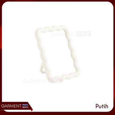 Cermin Make Up Stand Mirror Cloud Kaca Aesthetic Kaca Wave Portable Meja Rias Decoration PUTIH