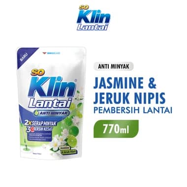 SOKLIN Lantai Anti Minyak Jasmine & Jeruk Nipis 770ml