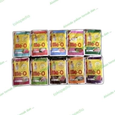 MEO POUCH 80 Gr Makanan Kucing Basah Dewasa MEO POUCH ADULT Beef Chunk