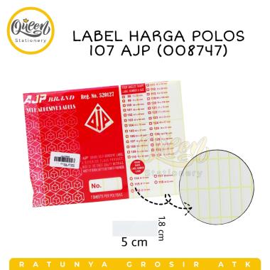 5 PAK KECIL LABEL HARGA POLOS AJP / STICKER LABEL 107