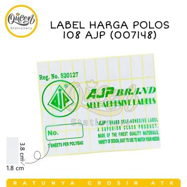 5 PAK KECIL LABEL HARGA POLOS AJP / STICKER LABEL 108