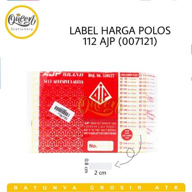 5 PAK KECIL LABEL HARGA POLOS AJP / STICKER LABEL 112