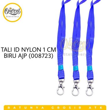 TALI ID NYLON 1CM BIRU AJP / TALI ID CARD BIRU (008723)