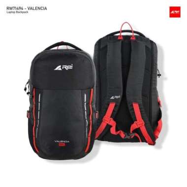 Tas Ransel Pria Rei Valencia 25L Arei Outdoorgear + Cover Bag hitam