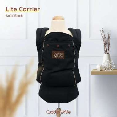 Cuddleme Lite Carrier Gendongan Bayi SSC Gendongan M Shape ergonomis Gendongan bayi depan Solid Blac