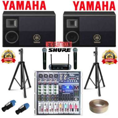 Paket Sound System Yamaha + Power Mixer Original Multicolor