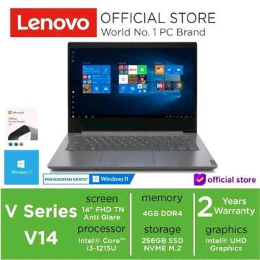 Lenovo V14 G3 I3 1215u w Window 11 16-512 hitam