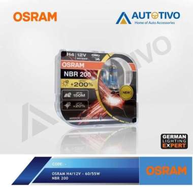new!! OSRAM Lampu Mobil Halogen NBR H4 +200 Laser Next Generation