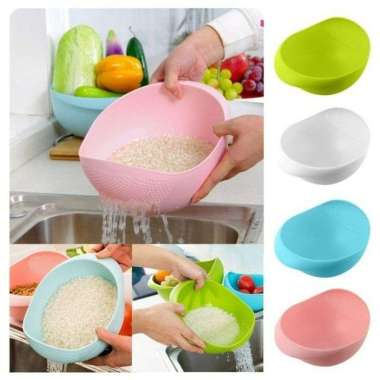 Wadah Cuci Beras - Baskom Cuci Beras - Wadah Cuci Buah Wadah Warna Random