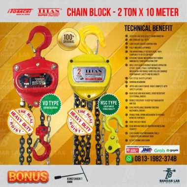 Chain Block 2 Ton 10 Meter - Takel 2 Ton 10 Meter - Itobachi New Model