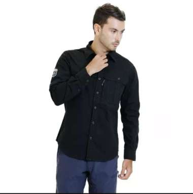 EIGER KEMEJA PANJANG PRIA AMBITION TROPIC BLACK BORNEO F1 - BLACK 4XL