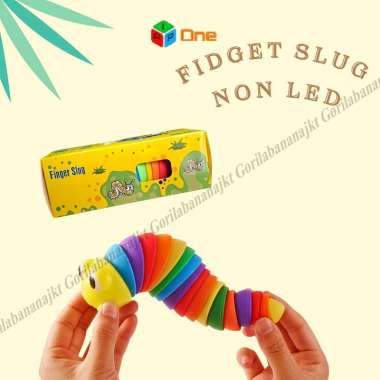 Mainan Slug Fidget ULAT slug toys mainan penghilang stress mainan ulat sensory play NON LED
