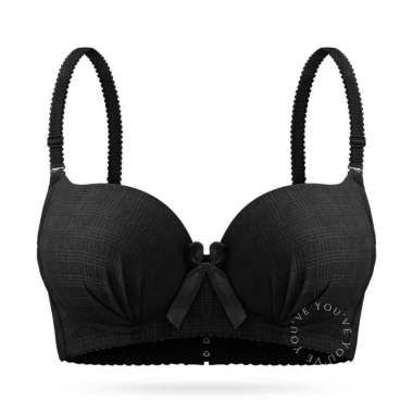 You’ve ( YouHave ) BH Bra Wanita Busa Tebal Push Up Pita Cup AB Bh Motif Kotak Kait 3 Kawat Tali Bis