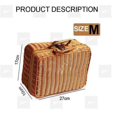 Jen Keranjang Rotan Piknik Parcel Hampers Box Picnic Box Medium