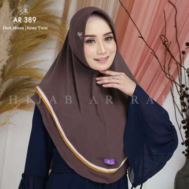 Hijab Instan Arrafi AR 389 Bahan Jersey Premium Antem Nyaman Dipakai Warna Dark Mocca Dark Mocca