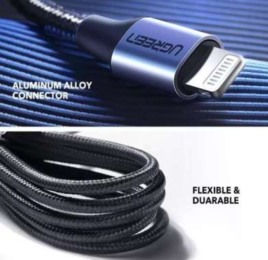 Ugreen 60158 Kabel Data Cable Charge USB-A to Lightning Braided 2M MFi