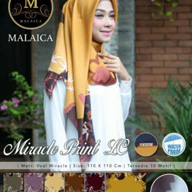 jilbab segiempat miracle print LC by malaica Multivariasi Multicolor