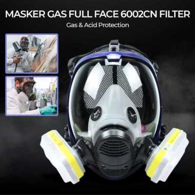Masker Gas Respirator Full Face Mask Industrial Use 6002CN