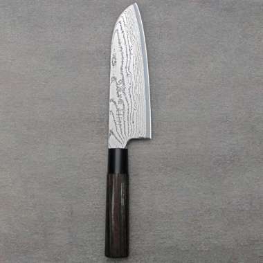 Japanese Knife TOJIRO Shippu Black DP Damascus Steel Santoku 165mm