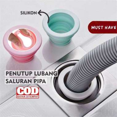 Penutup Saluran Lubang Pembuangan Air Corong Penyambung Pipa WC Westafel Pipa air Mesin Cuci Anti Bo