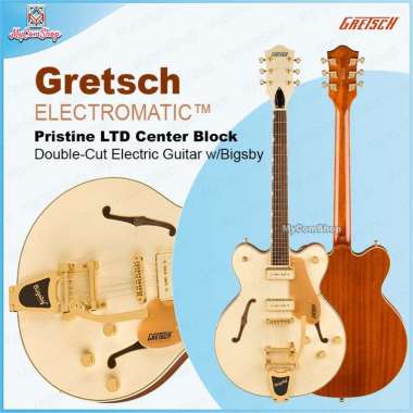 GRETSCH ELECTROMATIC PRISTINE LTD CENTER BLOCK DOUBLE-CUT WITH BIGSBY - WHITE GOLD