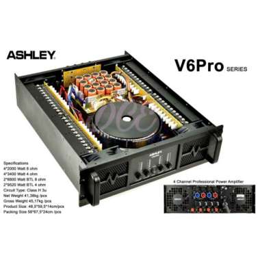 Power ashley v6pro v6 pro class H 4 channel original