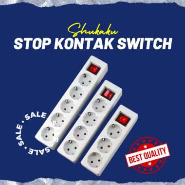 Stop Kontak Colokan Listrik Switch Kabel 3 4 5 Lubang Tanpa Kabel SNI Kualitas Terbaik Shukaku Termi
