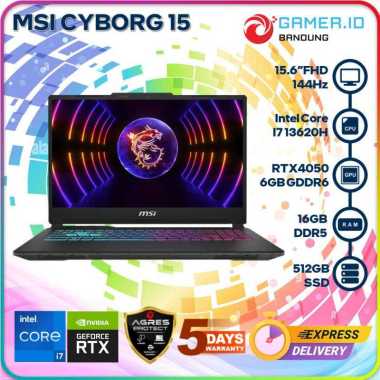 MSI Cyborg 15 A13VEK I7 13620H RTX4050 16Gb 512Gb 15.6" FHD IPS 144Hz