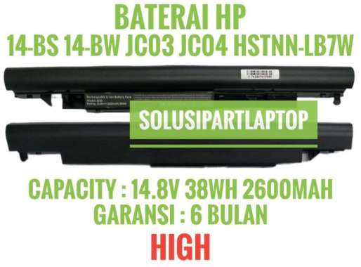 Baterai Laptop HP JC04 14-BS129TX 14-BW012AU 15-BW072AX 14-BW504AU JC04